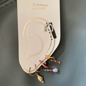 🍦5 Piece ICE CREAM 🍧 Popsicle Colorful BOHO Festival Surfer EARRINGS SET